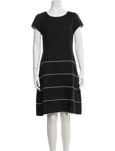 Pre-owned Agnès B. Crew Neck Knee-length Dress In Gray