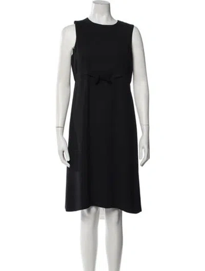 Pre-owned Agnès B. Crew Neck Knee-length Dress In Green
