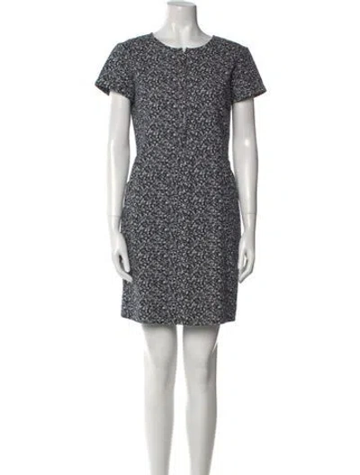 Pre-owned Agnès B. Crew Neck Mini Dress In Blue
