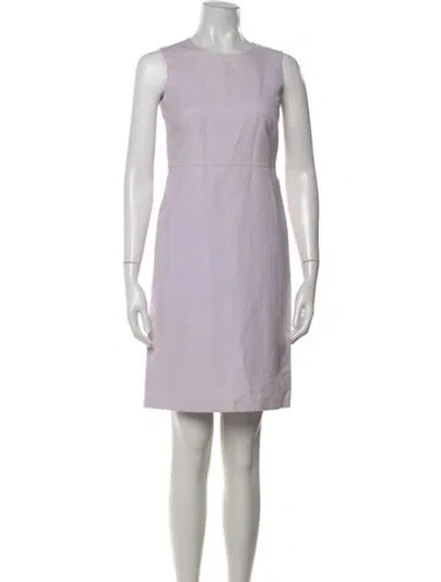 Pre-owned Agnès B. Crew Neck Mini Dress In Purple