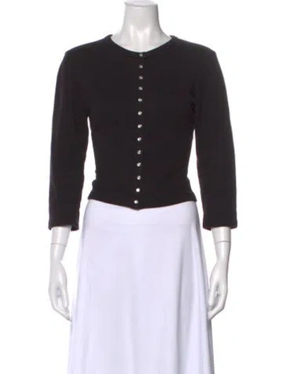 Pre-owned Agnès B. Crew Neck Sweater In Black