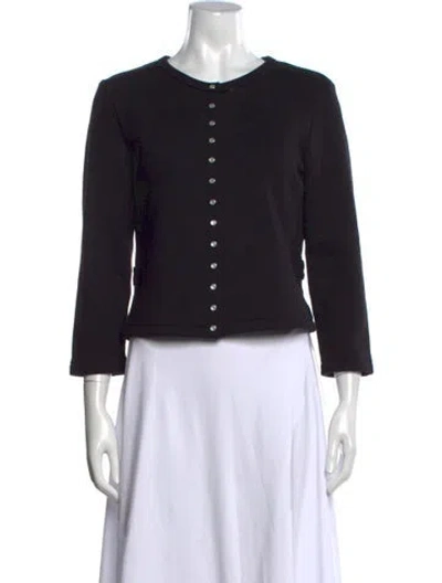 Pre-owned Agnès B. Crew Neck Sweater In Black