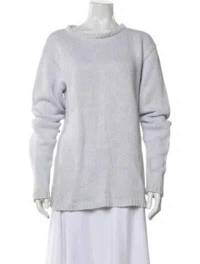 Pre-owned Agnès B. Crew Neck Sweater In Blue