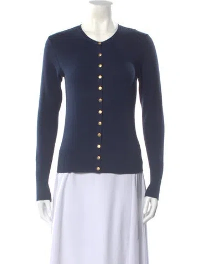 Pre-owned Agnès B. Crew Neck Sweater In Blue