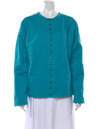 Pre-owned Agnès B. Crew Neck Sweater In Blue