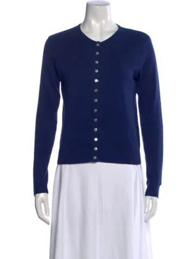 Pre-owned Agnès B. Crew Neck Sweater In Blue