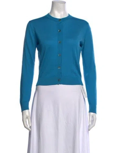Pre-owned Agnès B. Crew Neck Sweater In Blue