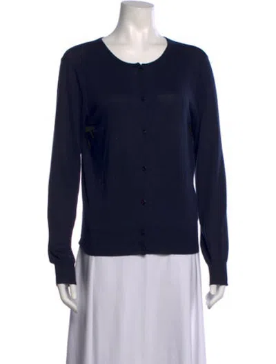 Pre-owned Agnès B. Crew Neck Sweater In Blue