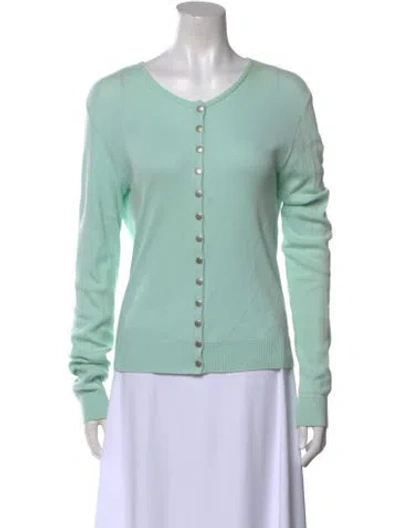 Pre-owned Agnès B. Crew Neck Sweater In Green