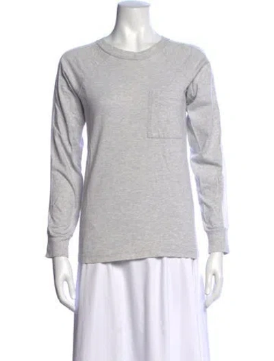 Pre-owned Agnès B. Crew Neck Sweater In Grey