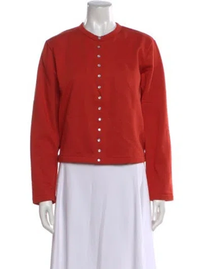Pre-owned Agnès B. Crew Neck Sweater In Orange