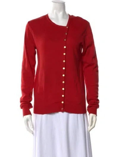 Pre-owned Agnès B. Crew Neck Sweater In Red