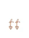 Agnès B. Crystal-heart Earring In Pink