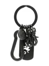 Agnès B. Cut-out Logo Detail Keychain In Black