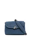 Agnès B. Denim Shoulder Bag In 蓝色