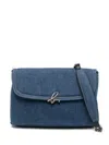 Agnès B. Denim Shoulder Bag In Blue