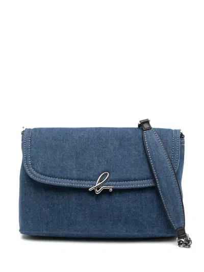 Agnès B. Denim Shoulder Bag In Blue