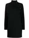 Agnès B. Diagonal Cotton Minidress In Black
