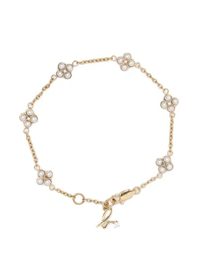 Agnès B. Double Bloom Bracelet In Gold