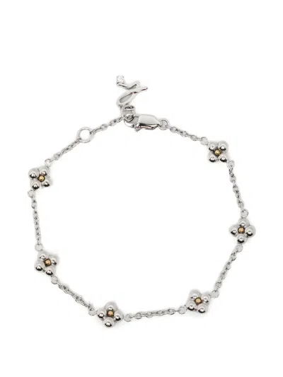 Agnès B. Double Bloom Bracelet In Metallic