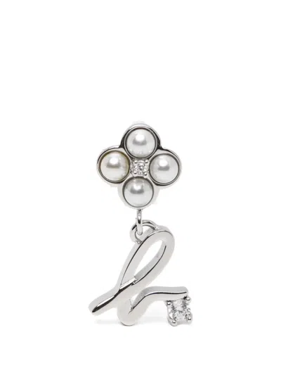 Agnès B. Double Bloom Earrings In Metallic