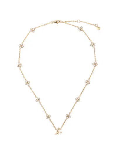 Agnès B. Double Bloom Necklace In Gold