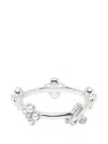 Agnès B. Double Bloom Ring In Metallic