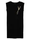 Agnès B. Embroidered Dress In Black