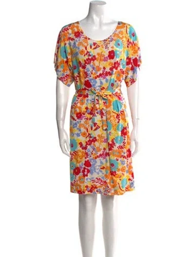Pre-owned Agnès B. Floral Print Mini Dress In Multi