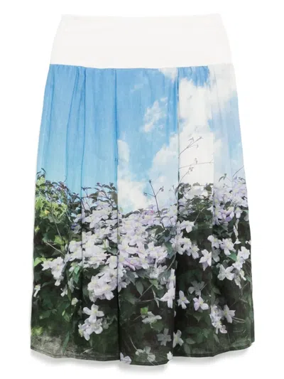Agnès B. Floral-print Skirt