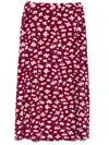 Agnès B. Floral Print Skirt In Purple