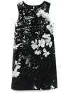Agnès B. Floral Print Sleeveless Dress In Black