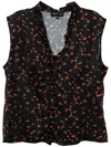 Agnès B. Floral-print Tank Top In Black