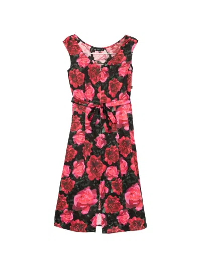 Agnès B. Floral Tie-waist Dress In Pink