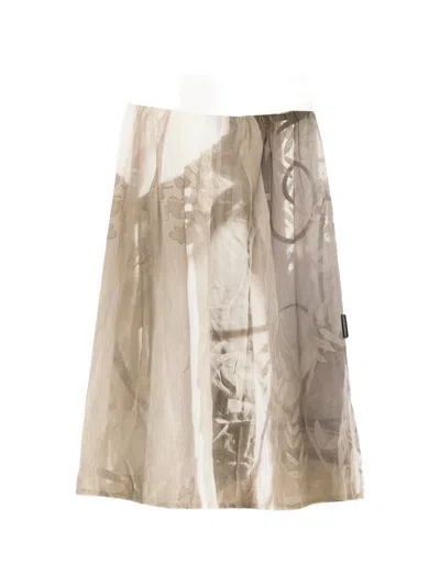 Agnès B. Floral-print Midi Skirt In Multi