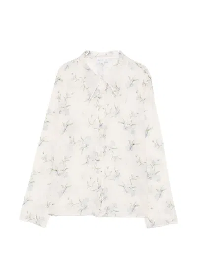 Agnès B. Floral-print Shirt In White