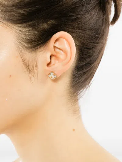Agnès B. Garden Breeze Studs Earrings In White