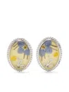 Agnès B. Garden Of Dreams Oval Stud In Silver