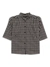Agnès B. Ginette Heart-print Shirt In Black