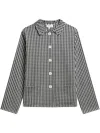 Agnès B. Gingham Button-up Shirt In Black