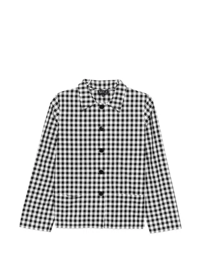 Agnès B. Gingham Long-sleeve Top In Multi
