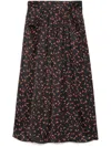 Agnès B. Graphic-print Draped Skirt In Black