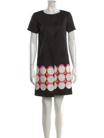 Pre-owned Agnès B. Graphic Print Mini Dress In Black