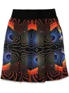 Agnès B. Graphic Print Pleated Skirt In Black