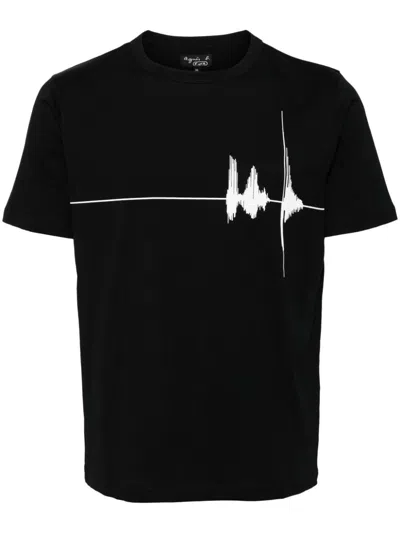 Agnès B. Graphic Print Short-sleeves T-shirt In Black