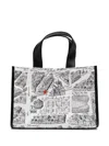 Agnès B. Graphic Print Tote Bag In White