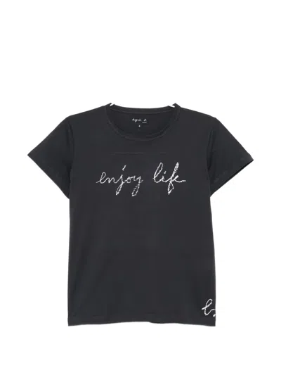 Agnès B. Graphic T-shirt In Gray