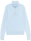 Agnès B. Half-zip Jumper In Blue