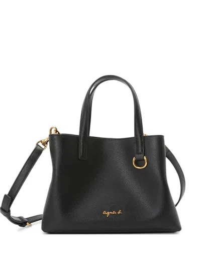Agnès B. Handles Shoulder Strap Tote Bag In Black