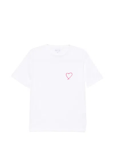 Agnès B. Heart Motif T-shirt In White